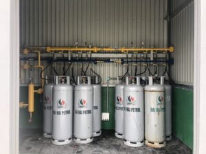 Van đầu bình gas loại van kép, van rút lỏng, 2 van – ảnh 3