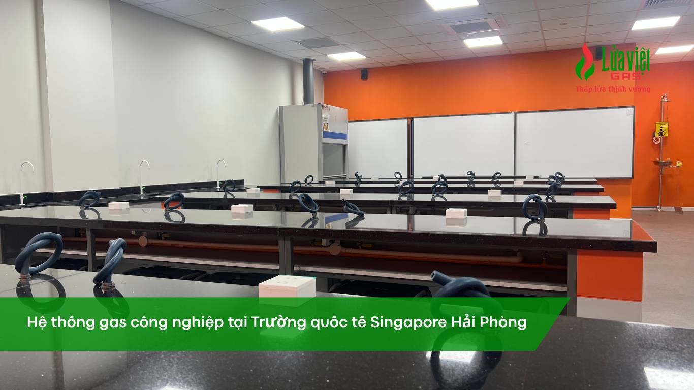 Lắp đặt hệ thống gas công nghiệp tại Trường quốc tế Singapore Hải Phòng